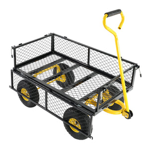 Outdoor Wagon Cart with Metal Frame - Green