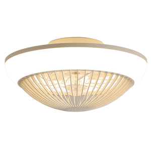 RGB Dimmable LED Enclosed Ceiling Fan with Remote Control - White