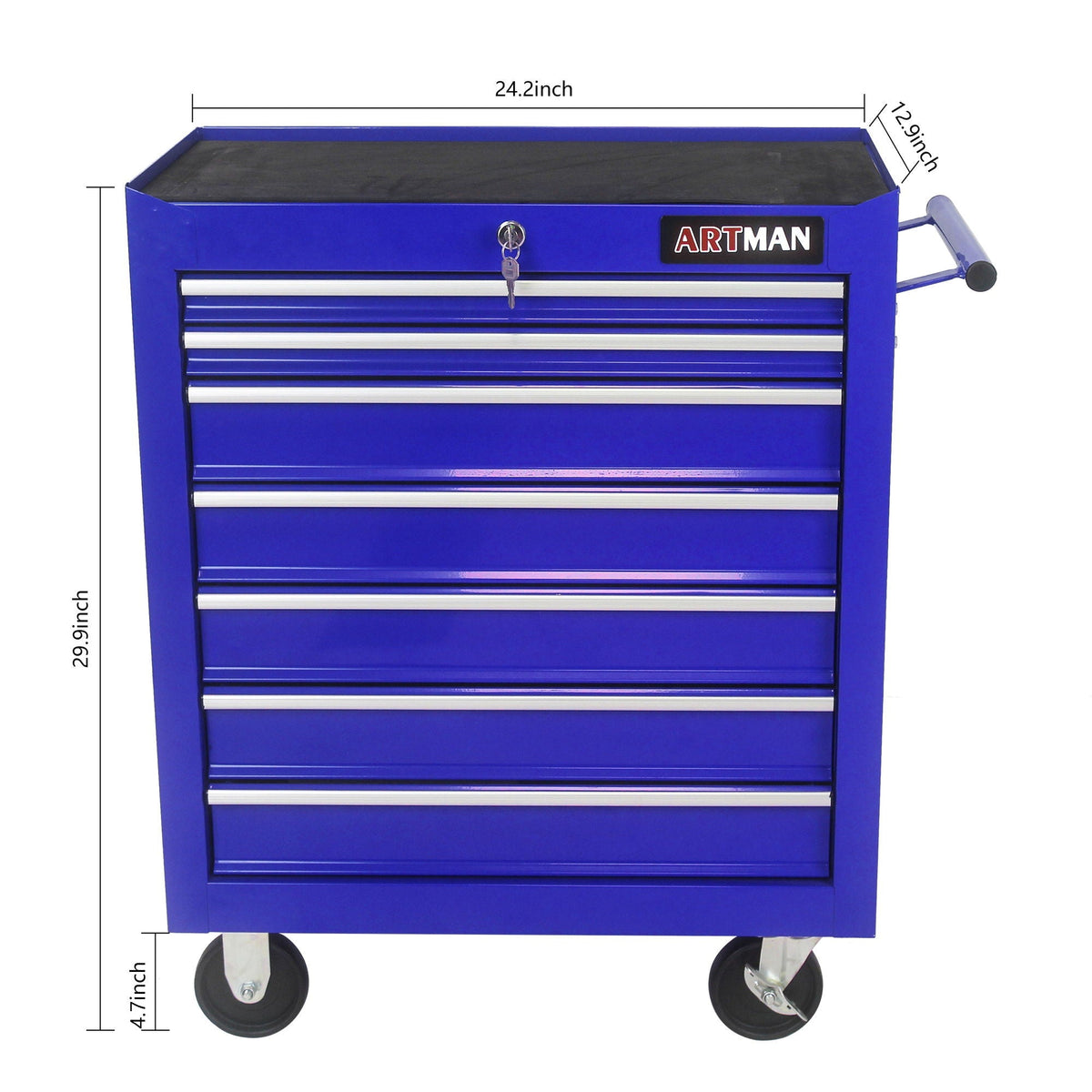 Multifunctional Tool Cart With Wheels And Drawers