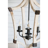 4 Light Chandelier with Adjustable Chain in Cream Finish