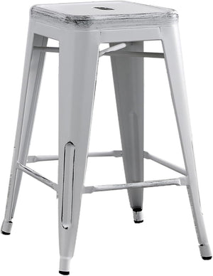 Backless Modern Industrial Bar Stools (Set of 2)