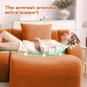 L-Shaped 4-Seat Boneless Sofa