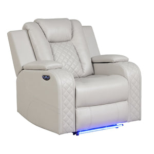 Benz - LED & Power Recliner With Adjustable Headrests And Ambient LED Lighting