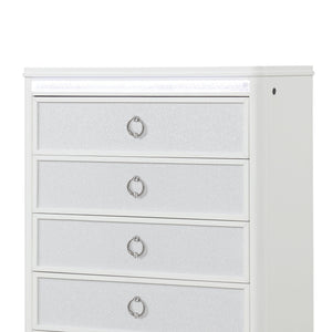 Abigale - 5 Drawer Chest With LED Lighting - White
