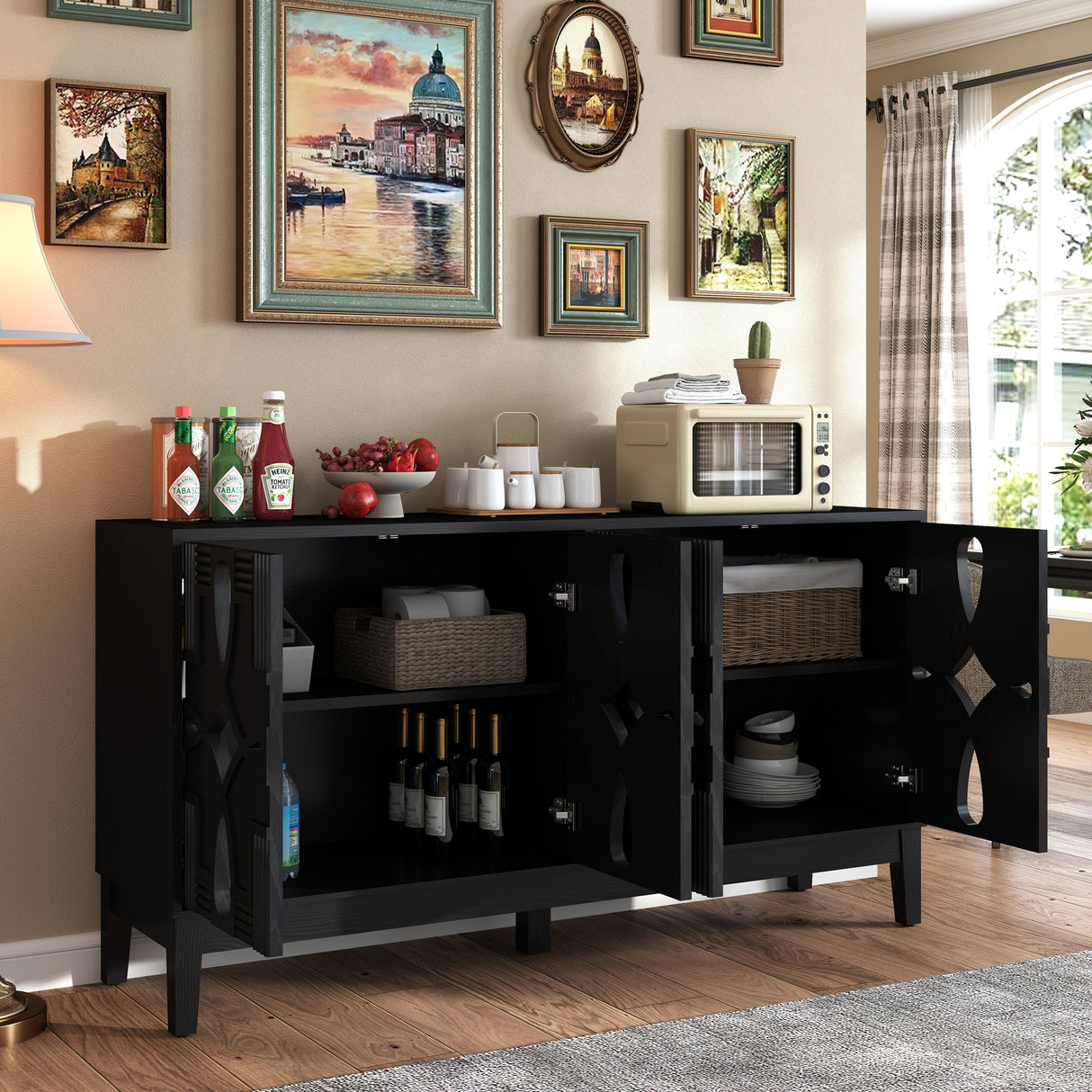 60.5' Mid Century Modern  Sideboard