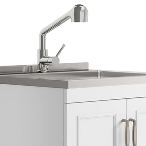 Cardinal - Laundry Cabinet With Faucet And Sink - White