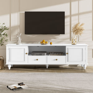 TV Stand for TVs Up to 80" with Open Compartment