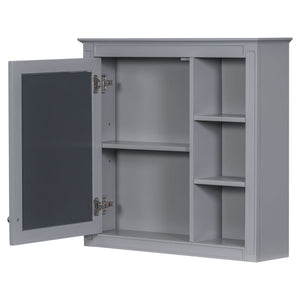 Bathroom Vanity With Top Sink, 2 Doors And 3 Drawers, Freestanding Set With Mirror Cabinet