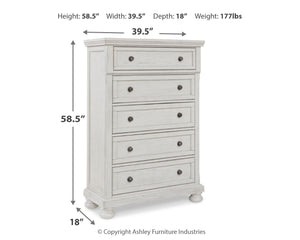 Robbinsdale - Five Drawer Chest - Antique White