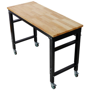 48" Wide Rolling Workbench - Adjustable Height for Workshop