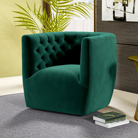 Delaney Velvet Swivel Club Chair