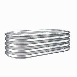 Heavy Duty Galvanized Raised Garden Bed Kit For Vegetables, Flowers & Herbs