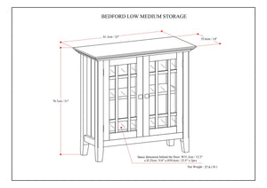 Bedford - Low Storage Media Cabinet - Rustic Natural Aged Brown