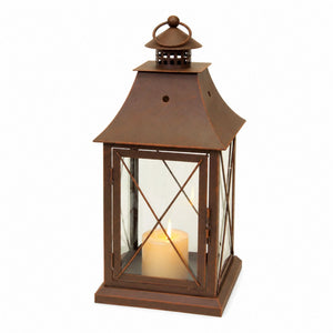 Classic Brown Metal Lantern (Set of 3)