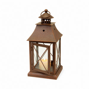 Classic Brown Metal Lantern (Set of 3)
