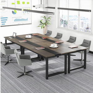 Large Computer Desk With Steel Frame For Home Office Workstation