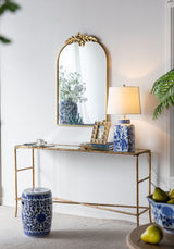 Arched Wall Mirror with Metal Frame