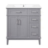 Modern Bathroom Vanity With Sink, Storage Cabinet, Soft Close Doors, Deep & Standard Drawers
