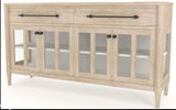 Buffet with Glass Cabinet Doors