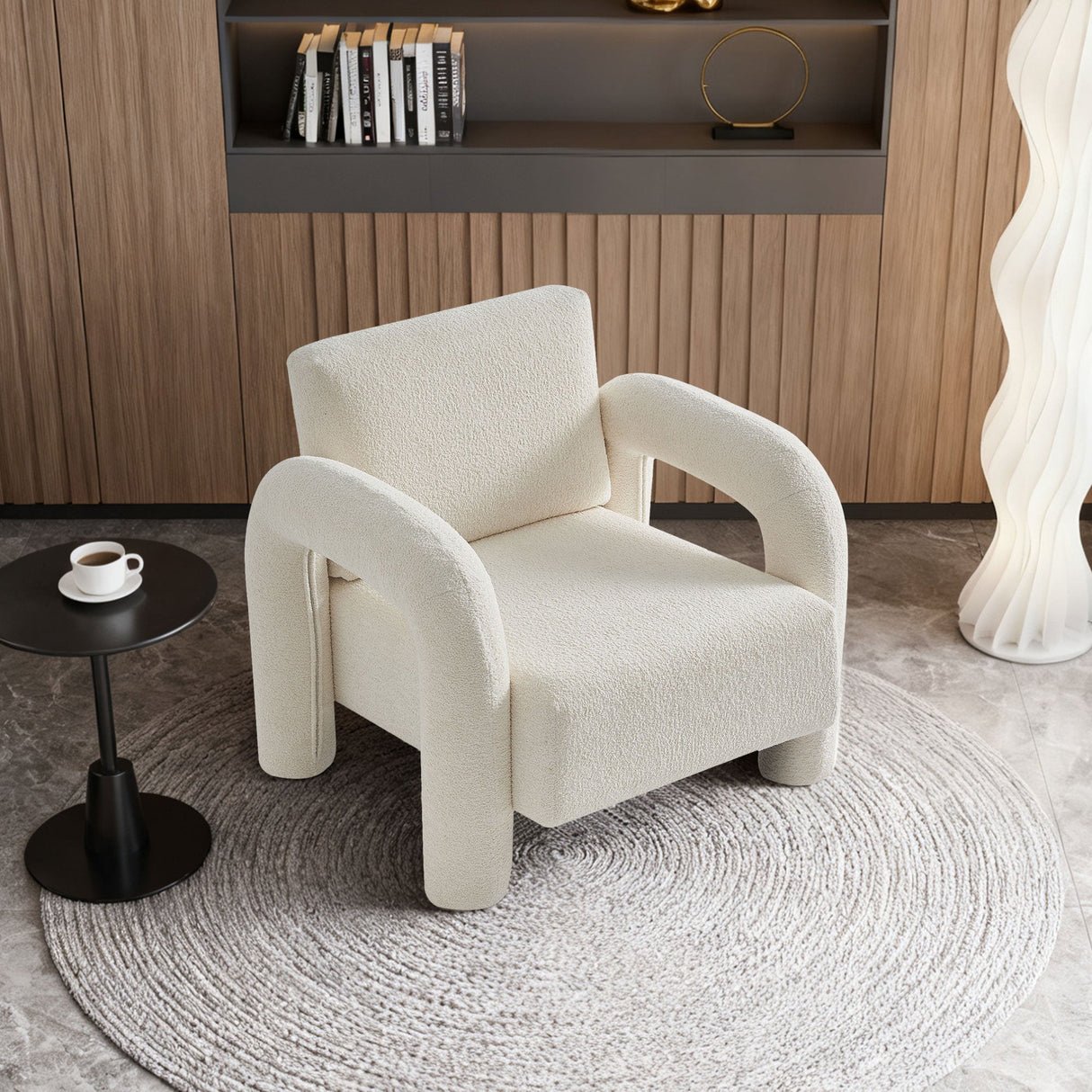Modern Velvet Fabric Accent Chair
