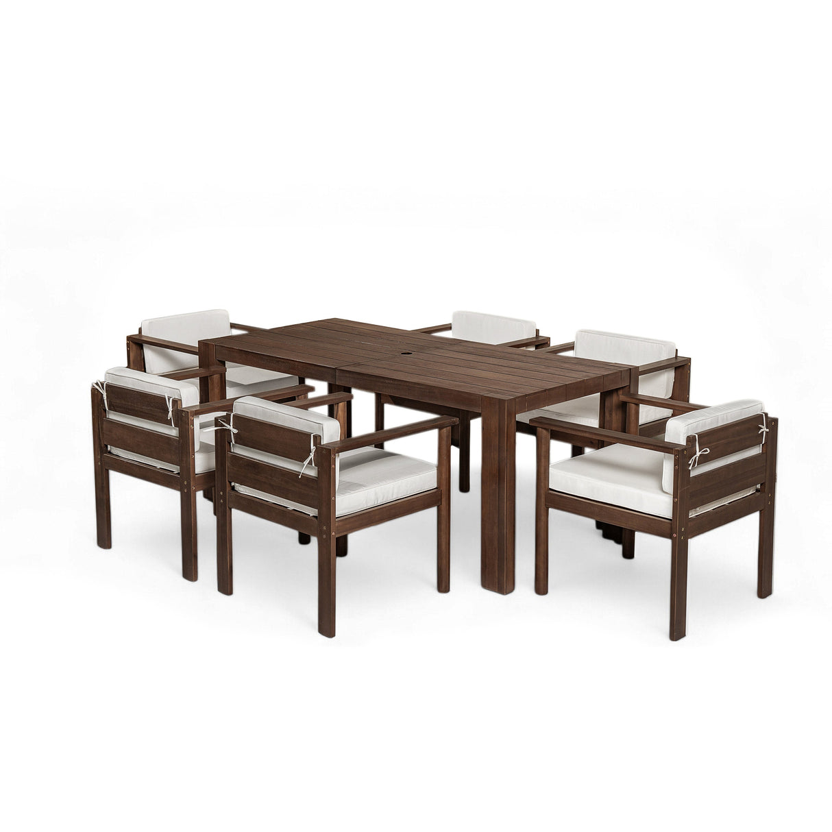 TREXM 7-Piece Patio Dining Table Set for 6
