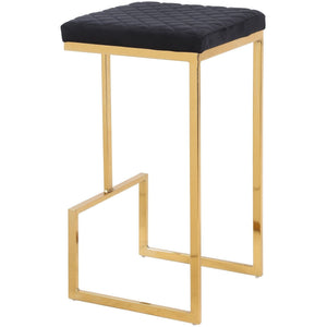 Joel - Upholstered Stool - Black / Gold
