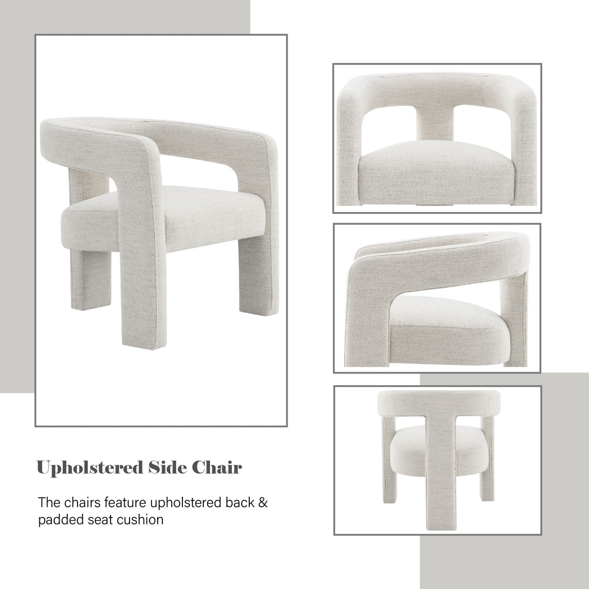 Lomas Boucle Side Chair (Set of 2) - Beige