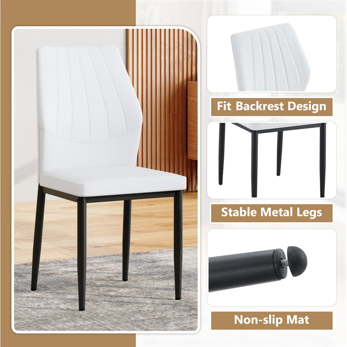 Dining Chairs with Shell Pattern, Comfort, and Style