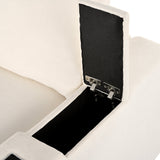 U-style Upholstered Modular Sofa With Storage Space and USB Charge Ports