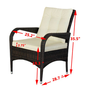 2-Piece Liberatore Dining Chairs with Beige Cushions