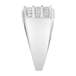 14K White Gold Men's Diamond Channel Set Band Ring (1 cttw, H-I Color, SI2-I1 Clarity)