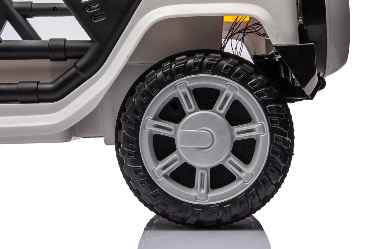 Electric Ride-On Car for Kids with Leather Seat and Four-Wheel Drive