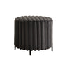 Wide Upholstered Round Pouf Ottoman Foot Rest