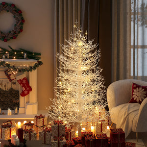 4FT Pre-Lit Aspen Fir Artificial Christmas Tree 230 Warm White LED Lights