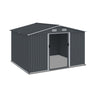 Outdoor Storage Shed Large Metal Tool Sheds, Heavy Duty Storage House With Sliding Doors