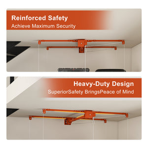 Orange Overhead Garage Storage Rack 3x6 FT