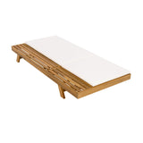 Lounge Chaise Set, Acacia Wood with Water-Resistant Cushions