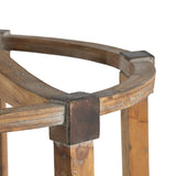 3 Light Wood Drum Chandelier with Adjustable Chain for Kitchen