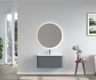 30" Blue Bathroom Vanity with Single Sink