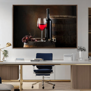 Red Wine and Bottle Canvas Print