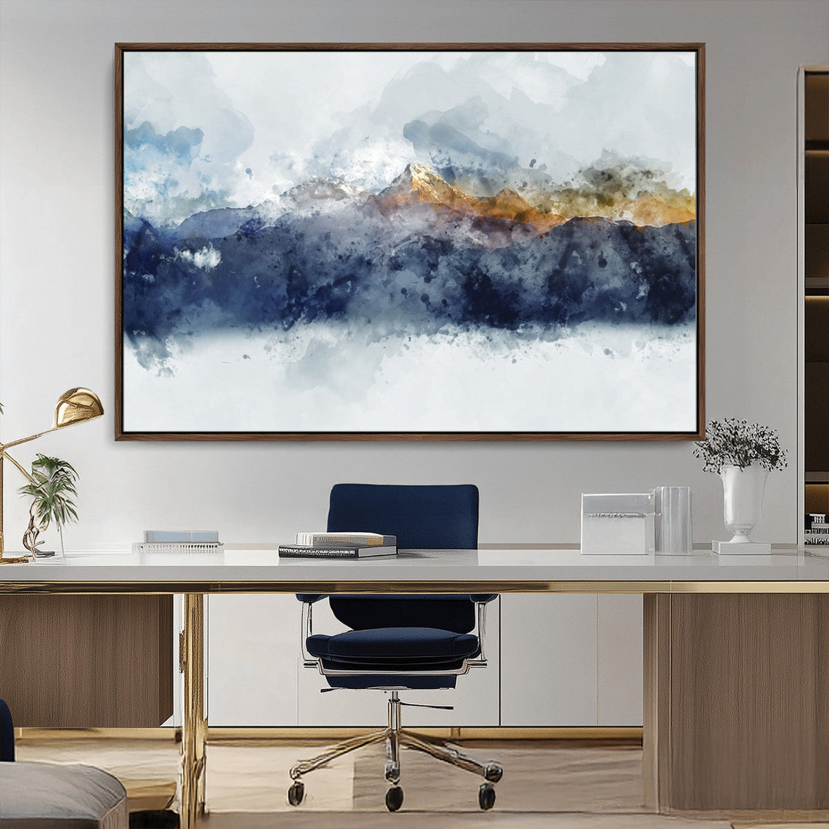 Abstract Mountain Range Art Canvas Print | 3 Panel