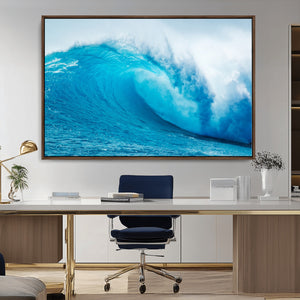 Big Ocean Surfing Wave Wall Art Canvas Print