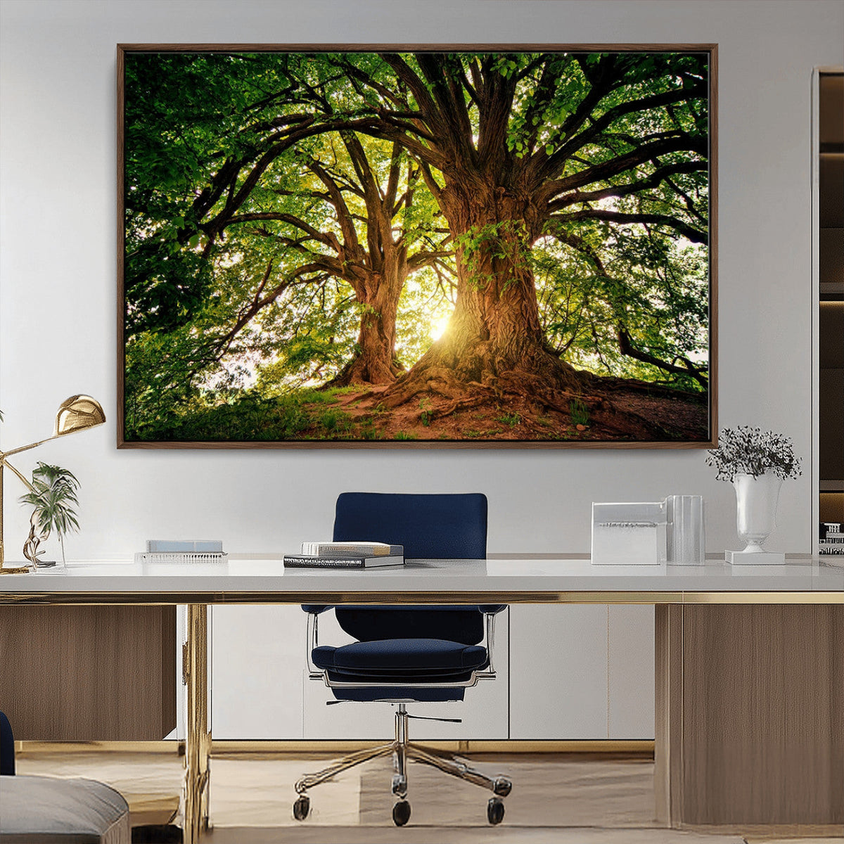 Majestic Ancient Tree Wall Art, NatureCanvas Print, Woodland