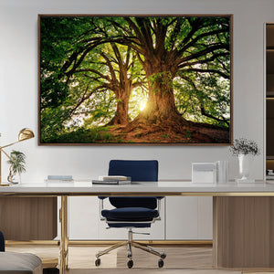 Majestic Ancient Tree Wall Art, NatureCanvas Print, Woodland