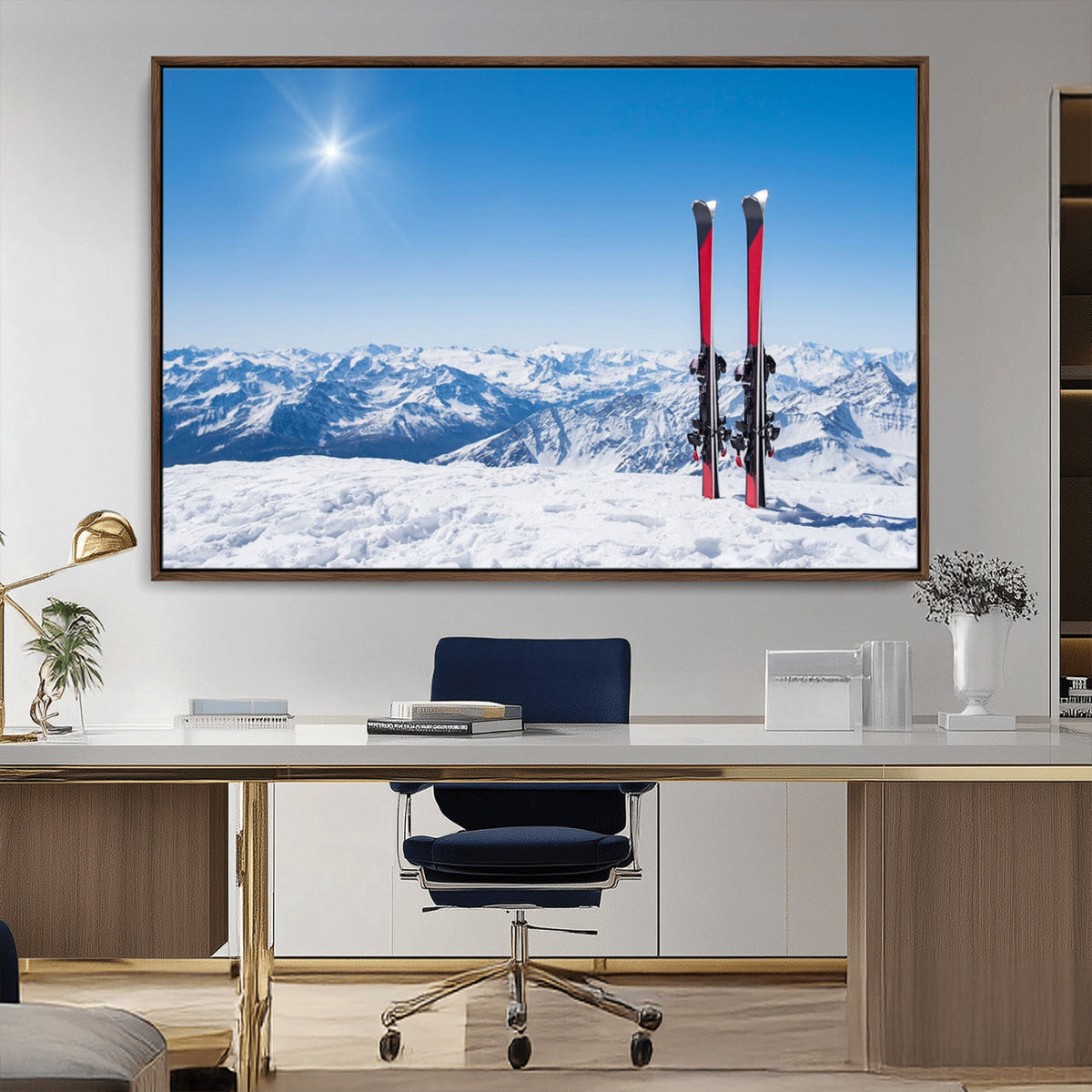 Ski Season Snow Wall Art Canvas Print