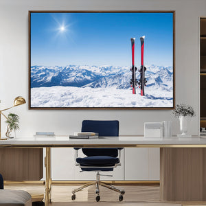 Ski Season Snow Wall Art Canvas Print