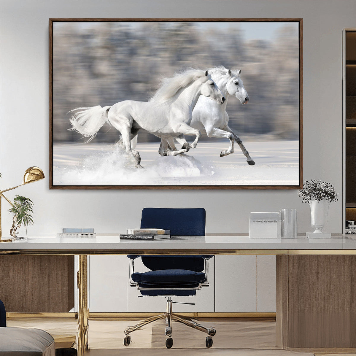 The White Horses Wall Art, Framed White Horses Wall Art