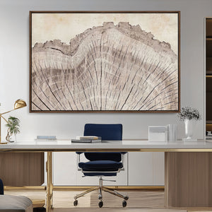 Tree Ring Wall Art Triptych, Rustic Wood Ring Canvas Print,