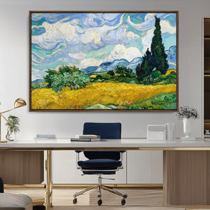 Wheatfield With Cypresses By Van Gogh Painting Wall Art