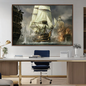 Pirate Ship War Wall Art Canvas Print
